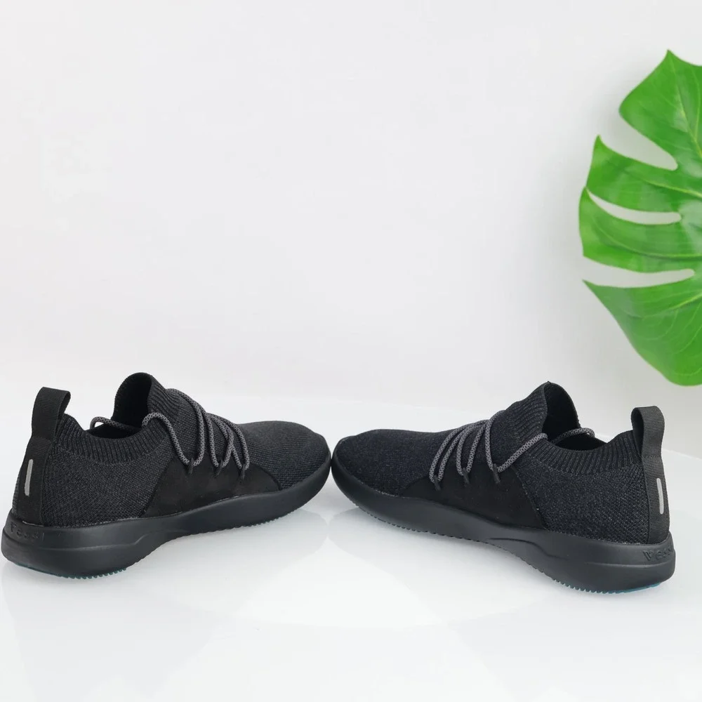 Vessi Womens Cityscape Classic Sneaker Size 10 Waterproof Black Lace Up Shoe Low